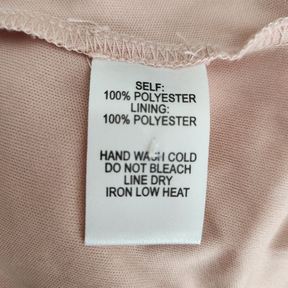 Lulus Wondrous Water Lilies Maxi Dress – Blush Pink Chiffon Romantic Chic XL - Picture 7 of 8